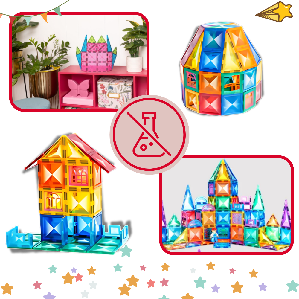 Pedagogiske Magnetiske Byggeklosser - Ozerty