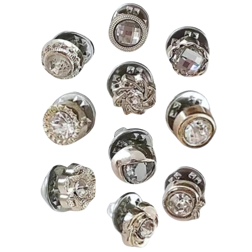 Elegante brocheknapper uten å sy
-Diamanter - Ozerty