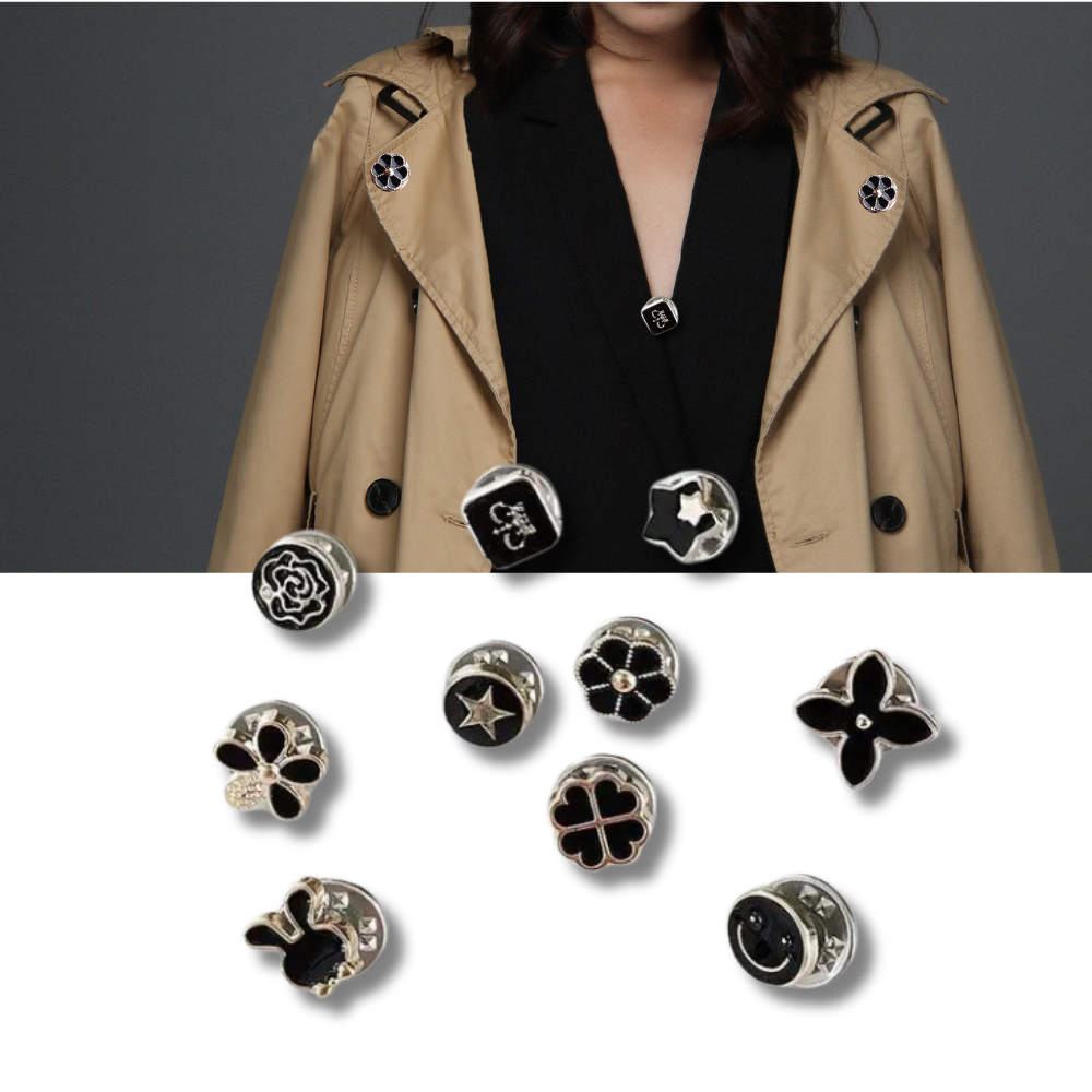 Elegante brocheknapper uten å sy
 - Ozerty