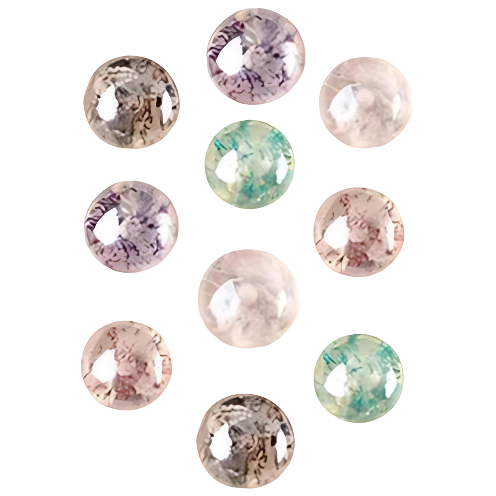 Elegante brocheknapper uten å sy
-Gjennomsiktig - Ozerty