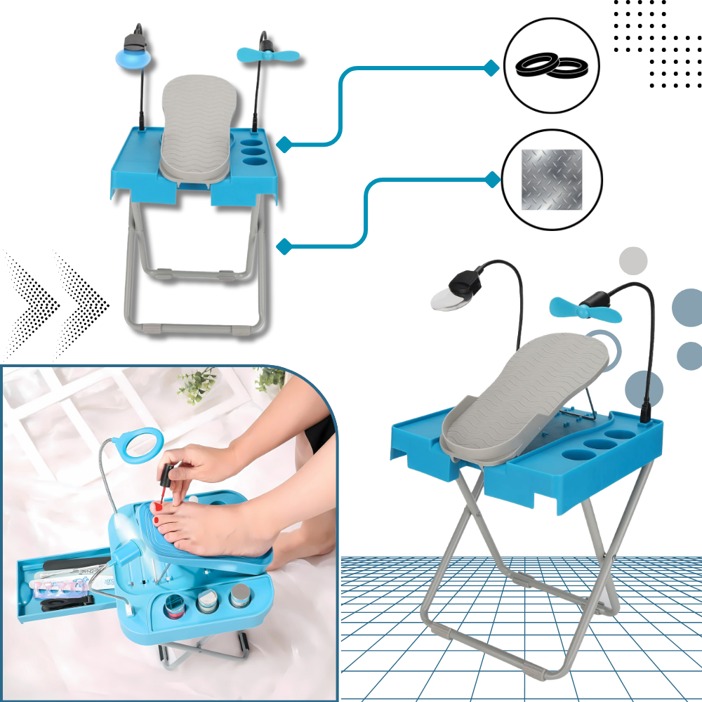 Ergonomisk Pedikyrfotstøtte med LED - Ozerty