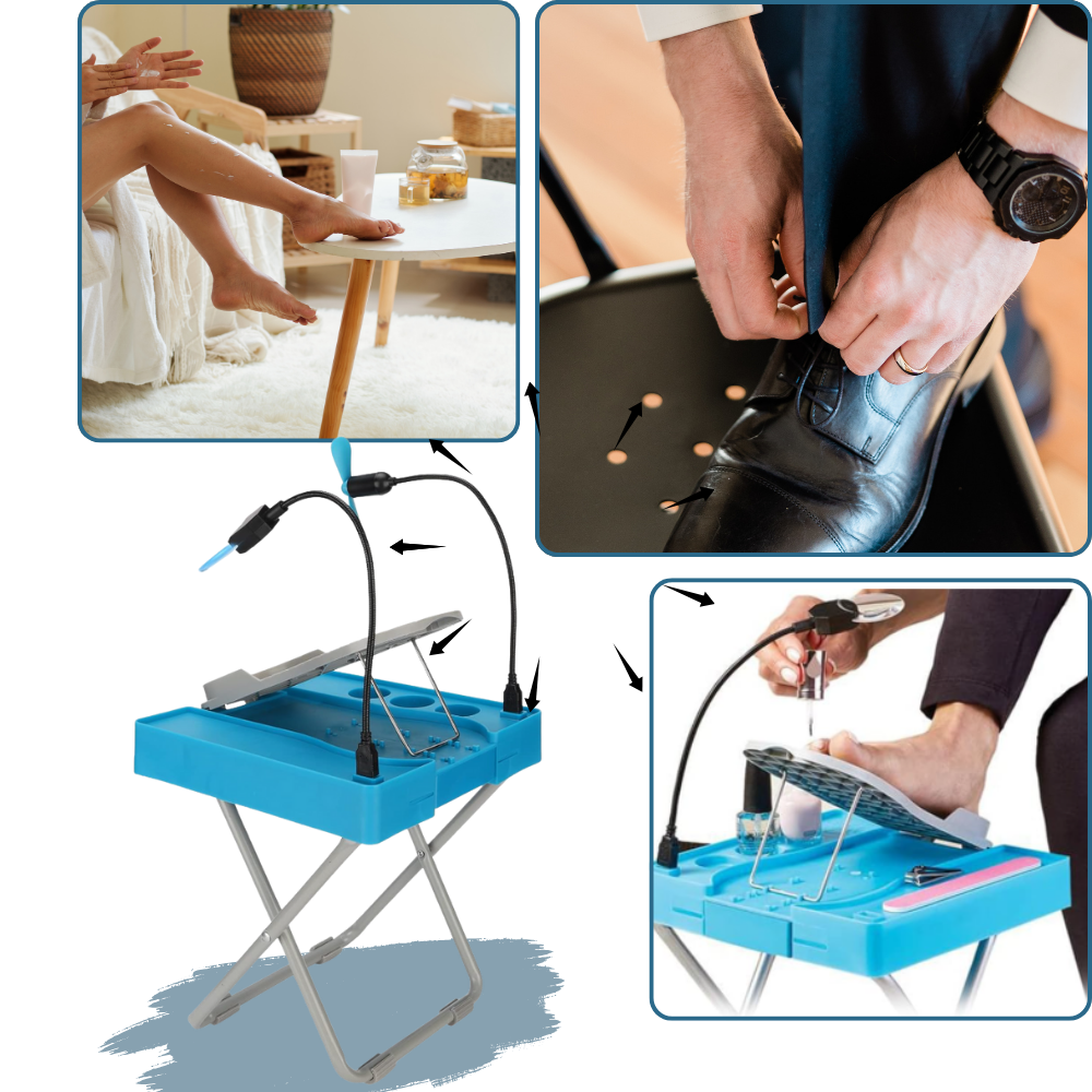 Ergonomisk Pedikyrfotstøtte med LED - Ozerty