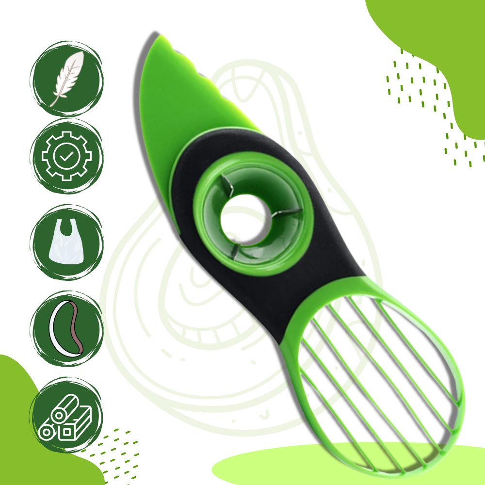 Ergonomisk multifunksjonelt avokadoverktøy
 - Ozerty