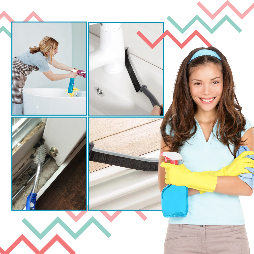 Ergonomisk, Myk Børste for Fugerengjøring - Ozerty