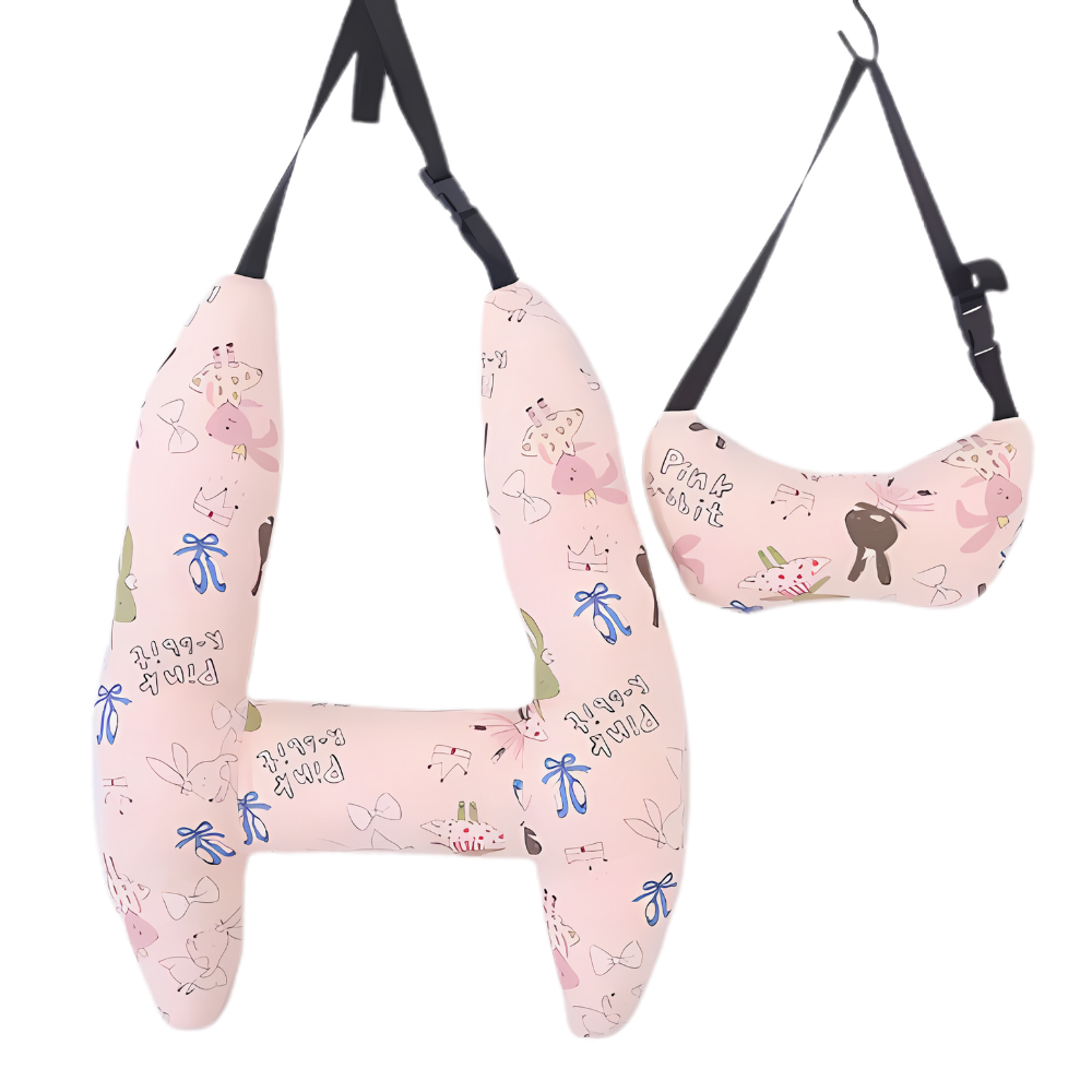 Nakkepute med ergonomisk støtte på reise
 -Rosa krone kanin - Ozerty
