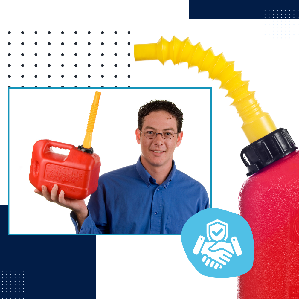 Forlengende erstatningstuten for bensinkanne - Ozerty