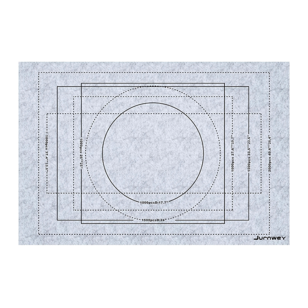 Sammenrullbar Puslespillmatte I Filt -Grå - Ozerty