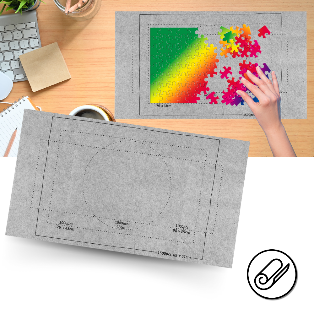 Sammenrullbar Puslespillmatte I Filt  - Ozerty