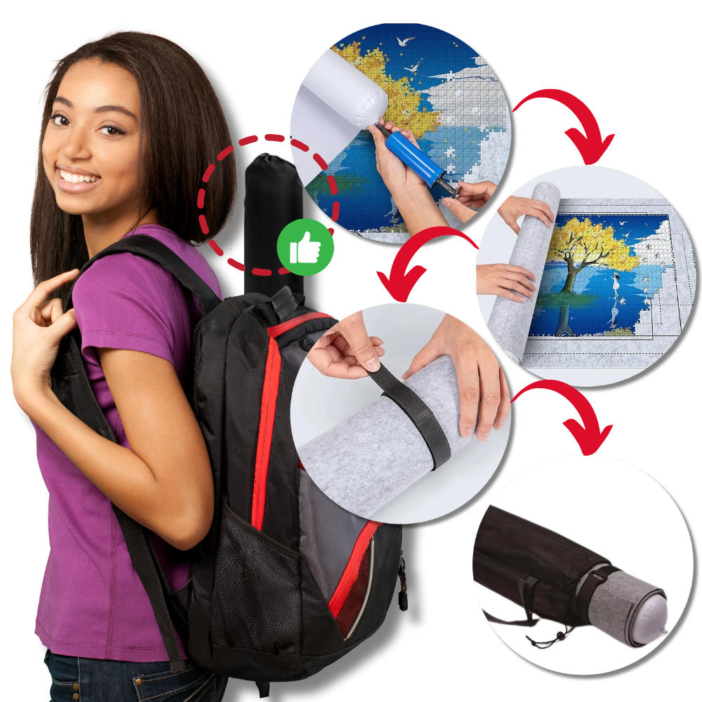 Sammenrullbar Puslespillmatte I Filt - Ozerty