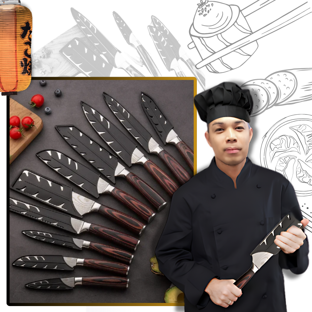 Japanske kniver i Pakkawood-serien
- Ozerty