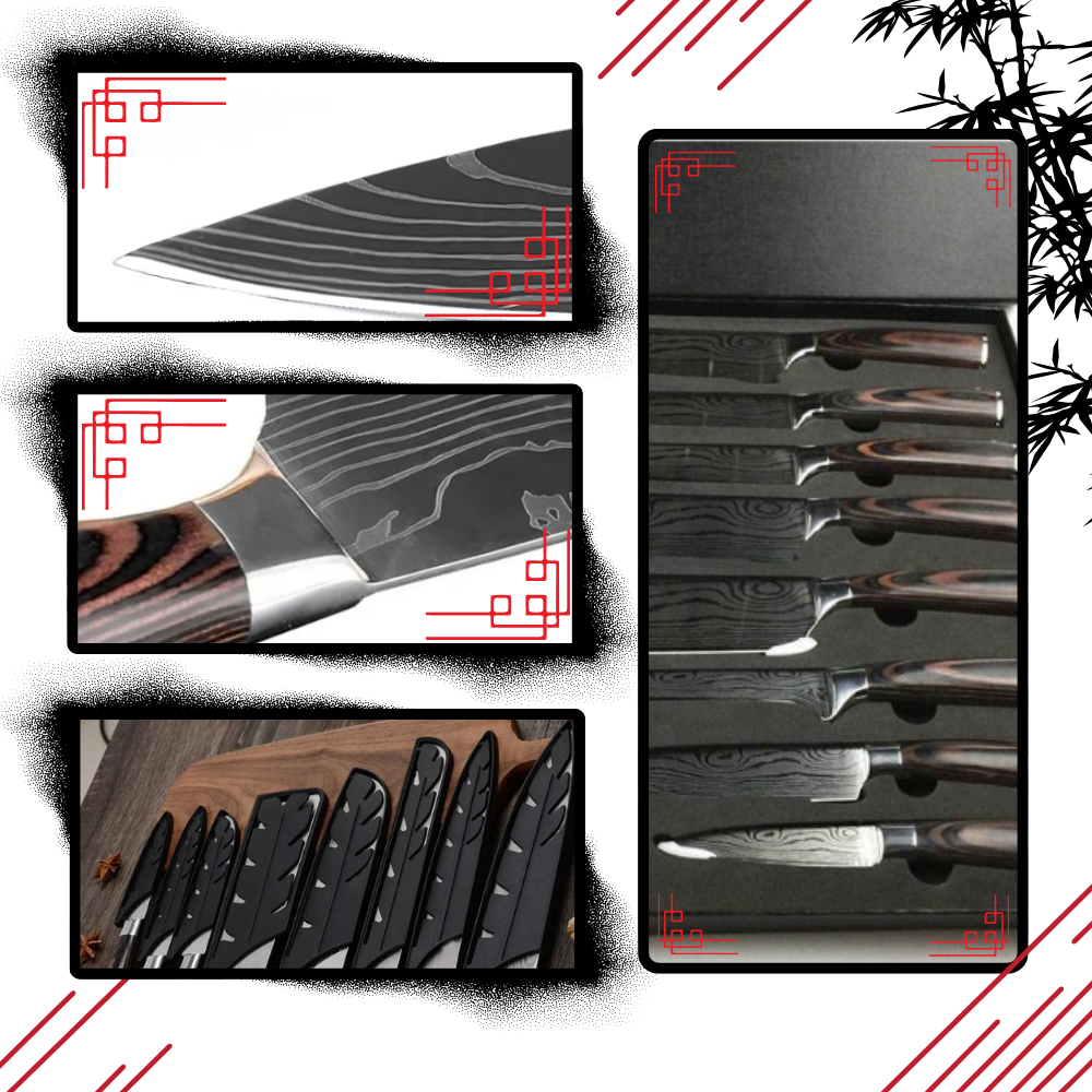 Japanske kniver i Pakkawood-serien
- Ozerty