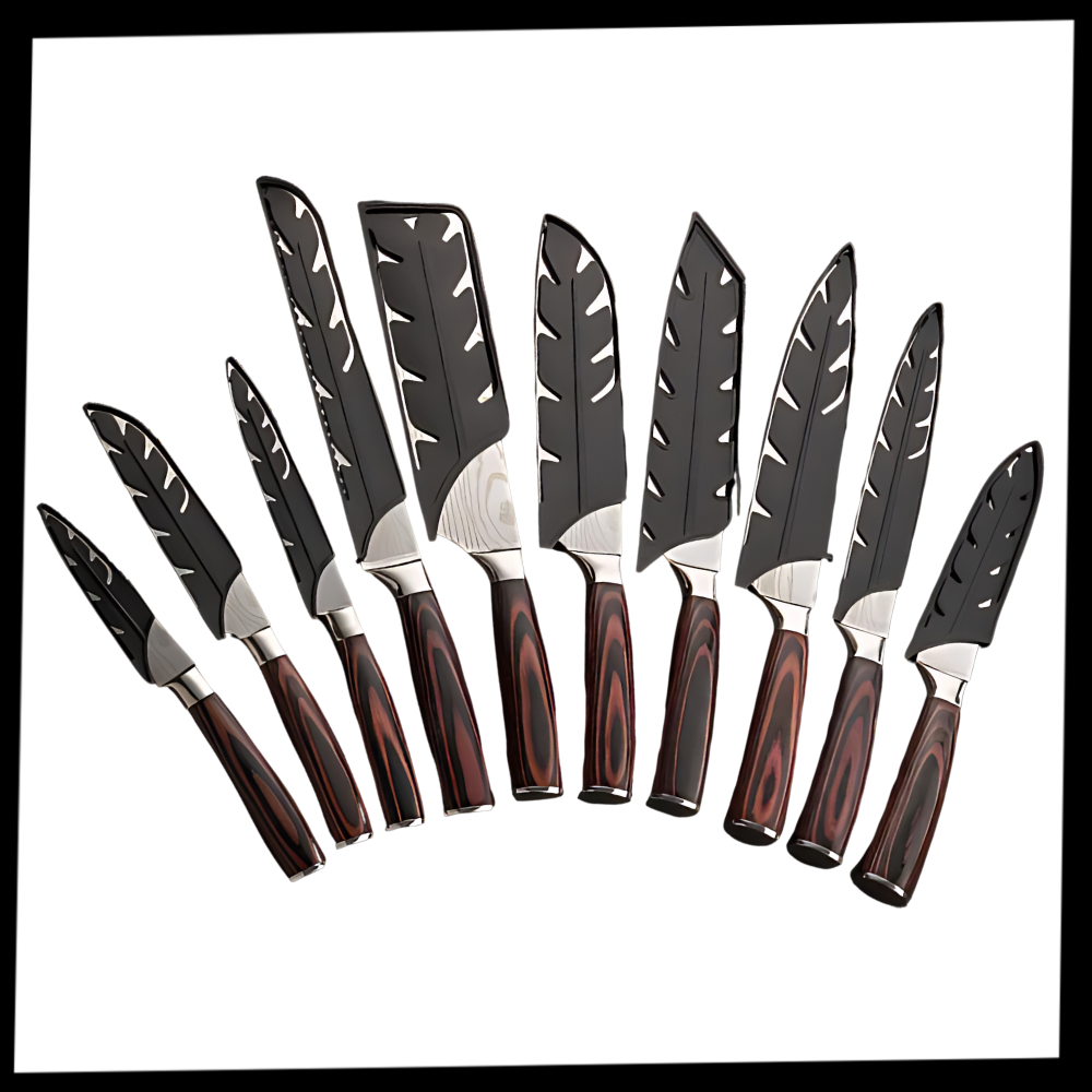 Japanske kniver i Pakkawood-serien
- Ozerty