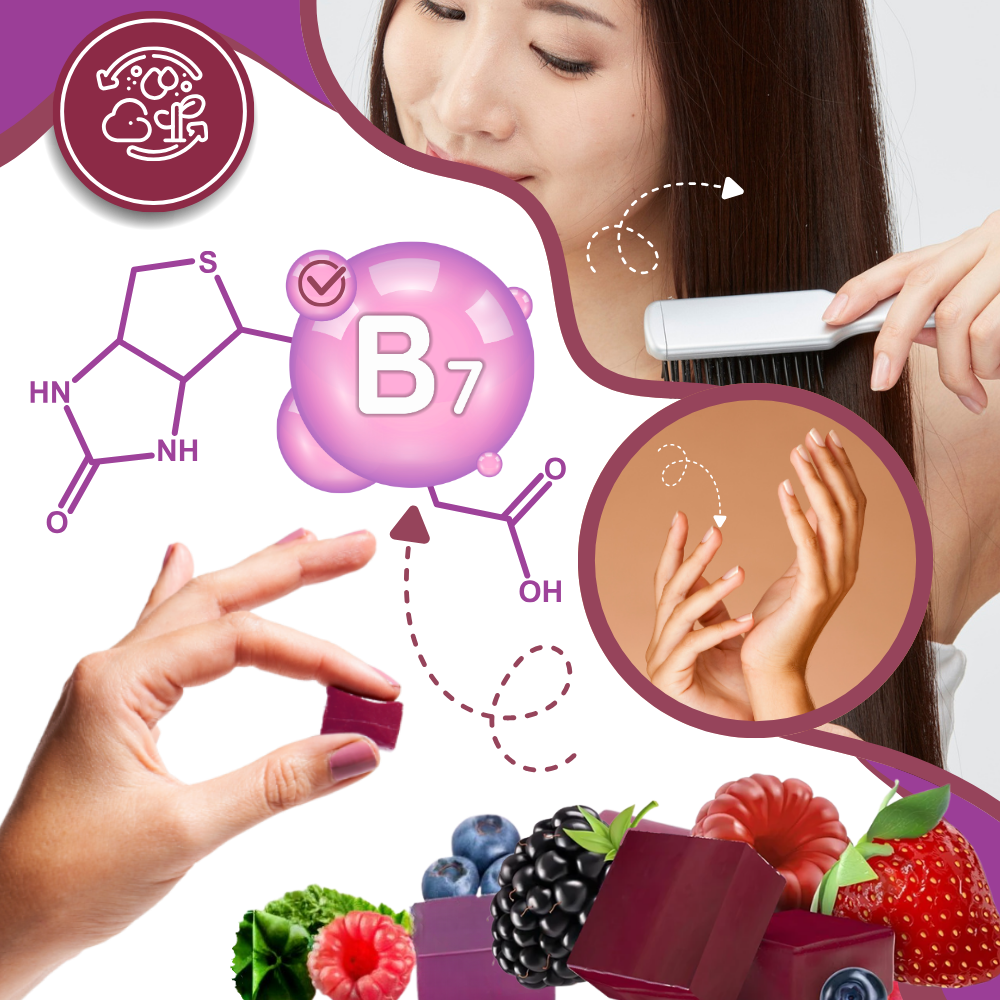 Fruktig Biotin-Vingummi for Håret - Ozerty