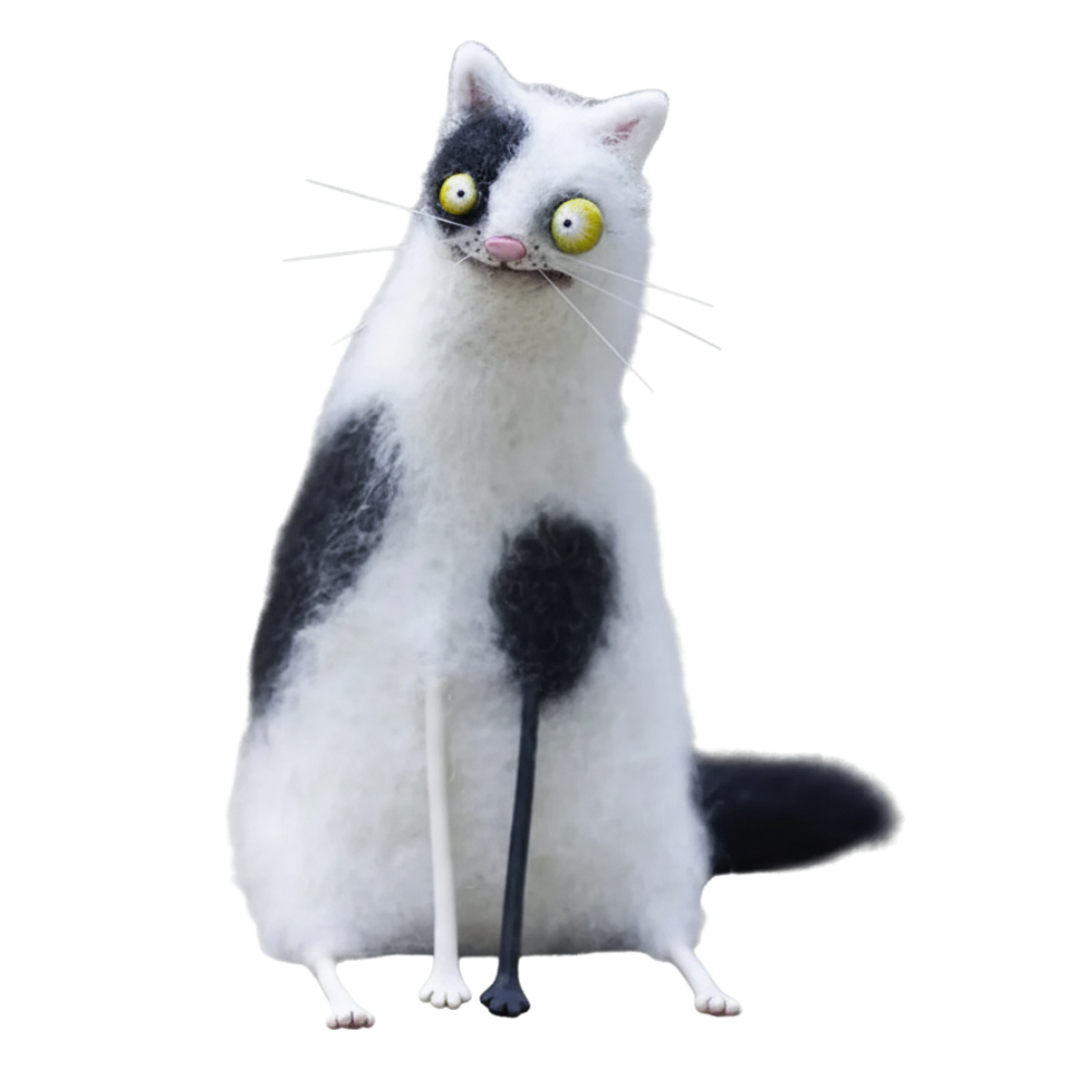 Morsom, Uflidd Dekorasjonskatt -Flekkete Katt - Ozerty