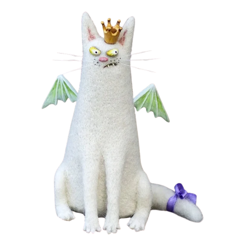 Morsom, Uflidd Dekorasjonskatt -Katt Med Vinger - Ozerty