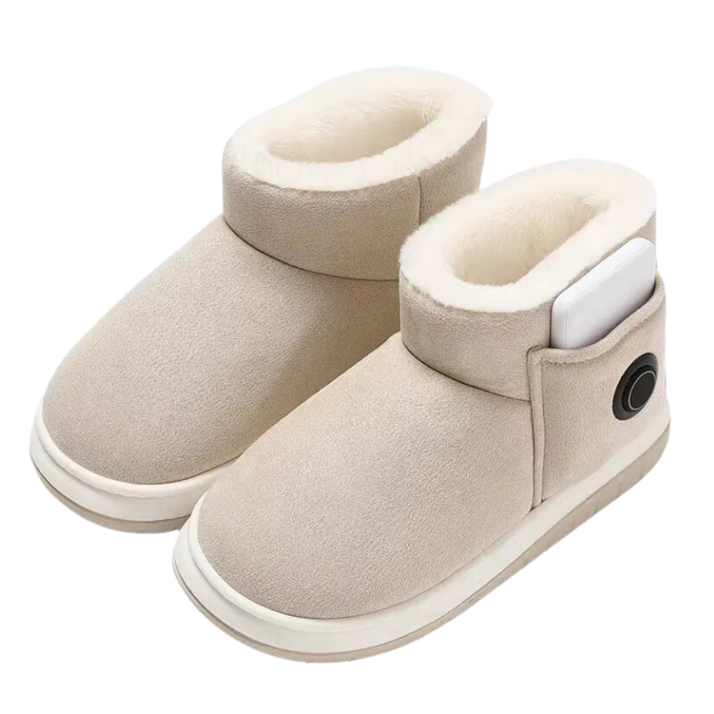 Grafen-oppvarmede Bomullssko -Beige  - Ozerty