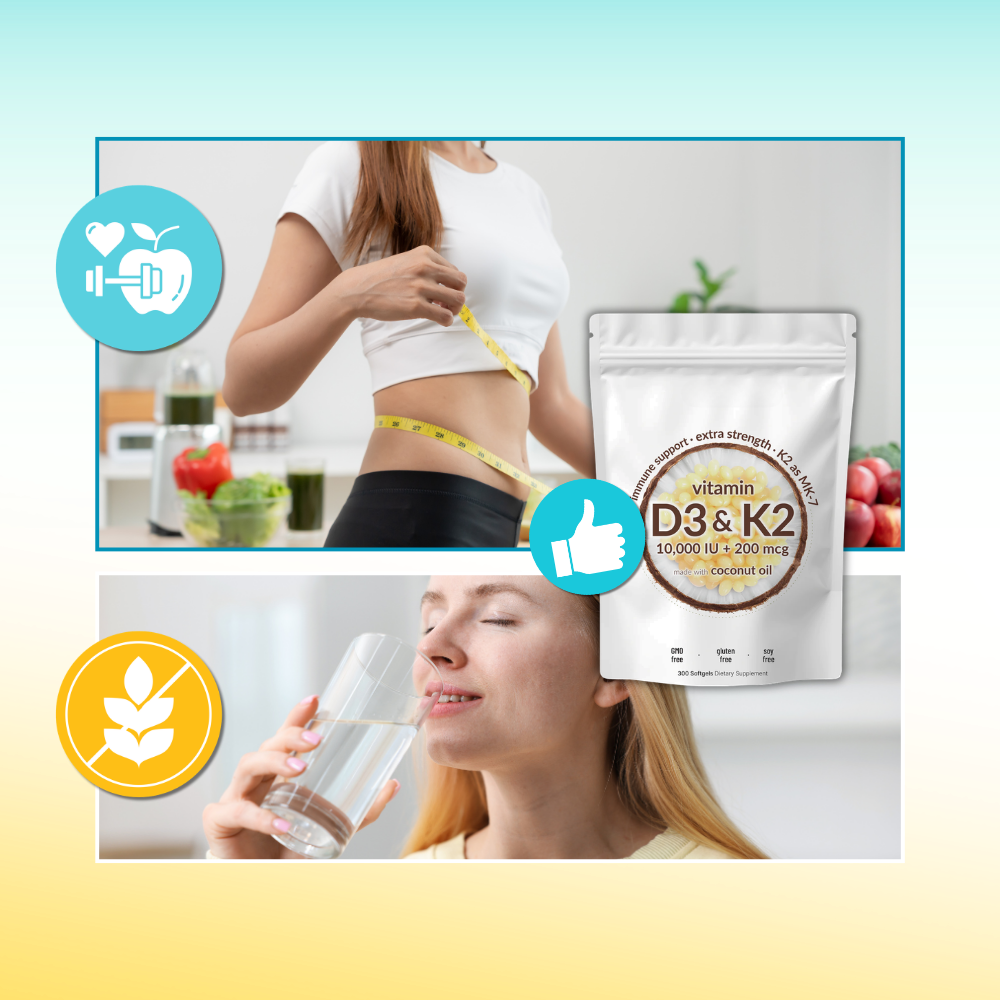 Høyeffektive D3- og K2- myke kapsler - Ozerty