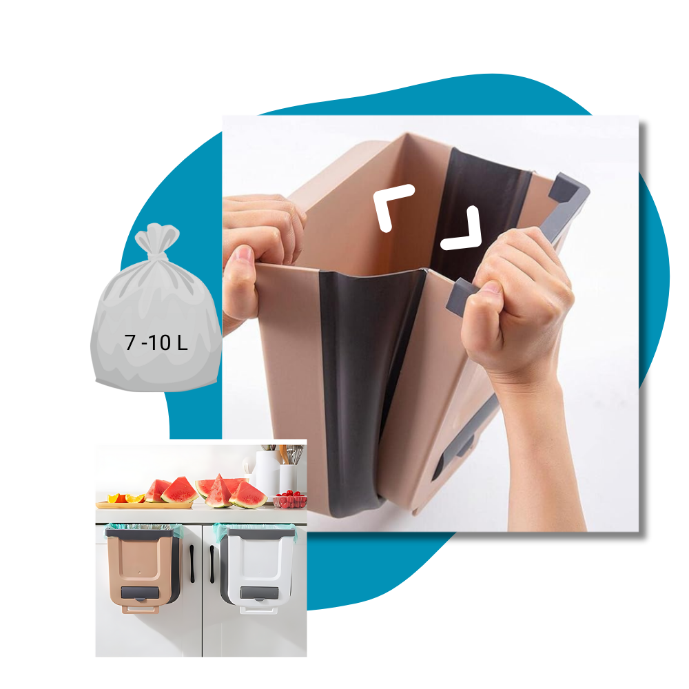 Sammenleggbar Søppelbøtte med Høy Kapasitet - Ozerty