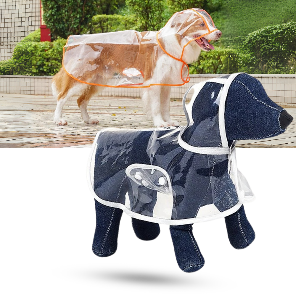 Regnfrakk med hette for hunder - Ozerty