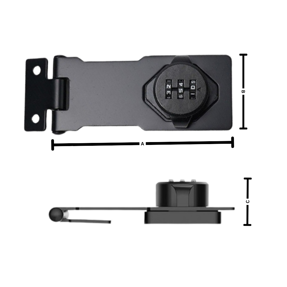 Nøkkelfri skaplås med hurtiginstallasjon - Ozerty