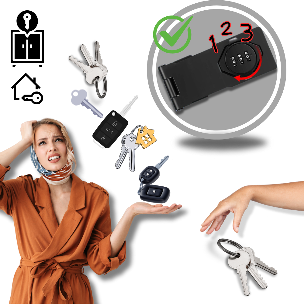 Nøkkelfri skaplås med hurtiginstallasjon - Ozerty