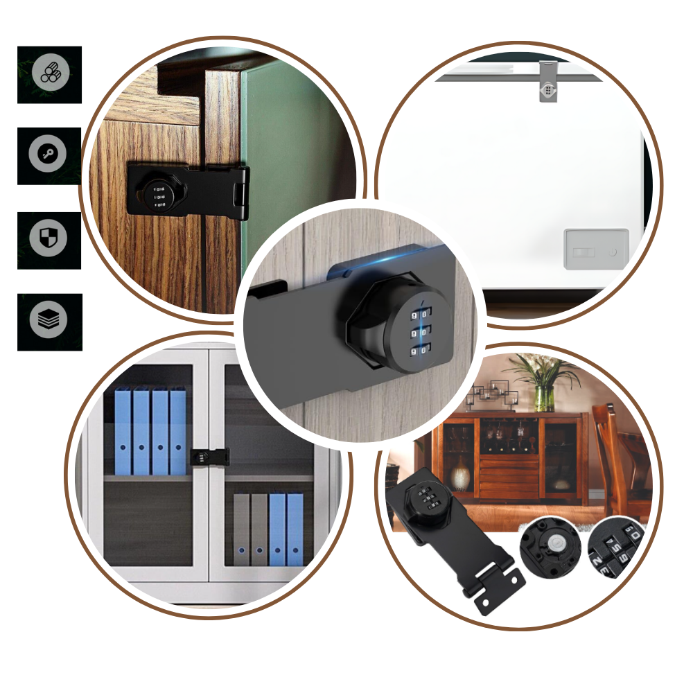 Nøkkelfri skaplås med hurtiginstallasjon - Ozerty