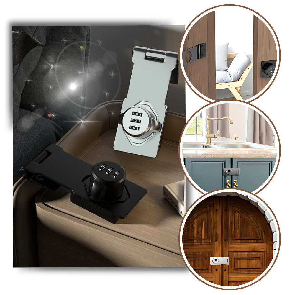 Nøkkelfri skaplås med hurtiginstallasjon - Ozerty