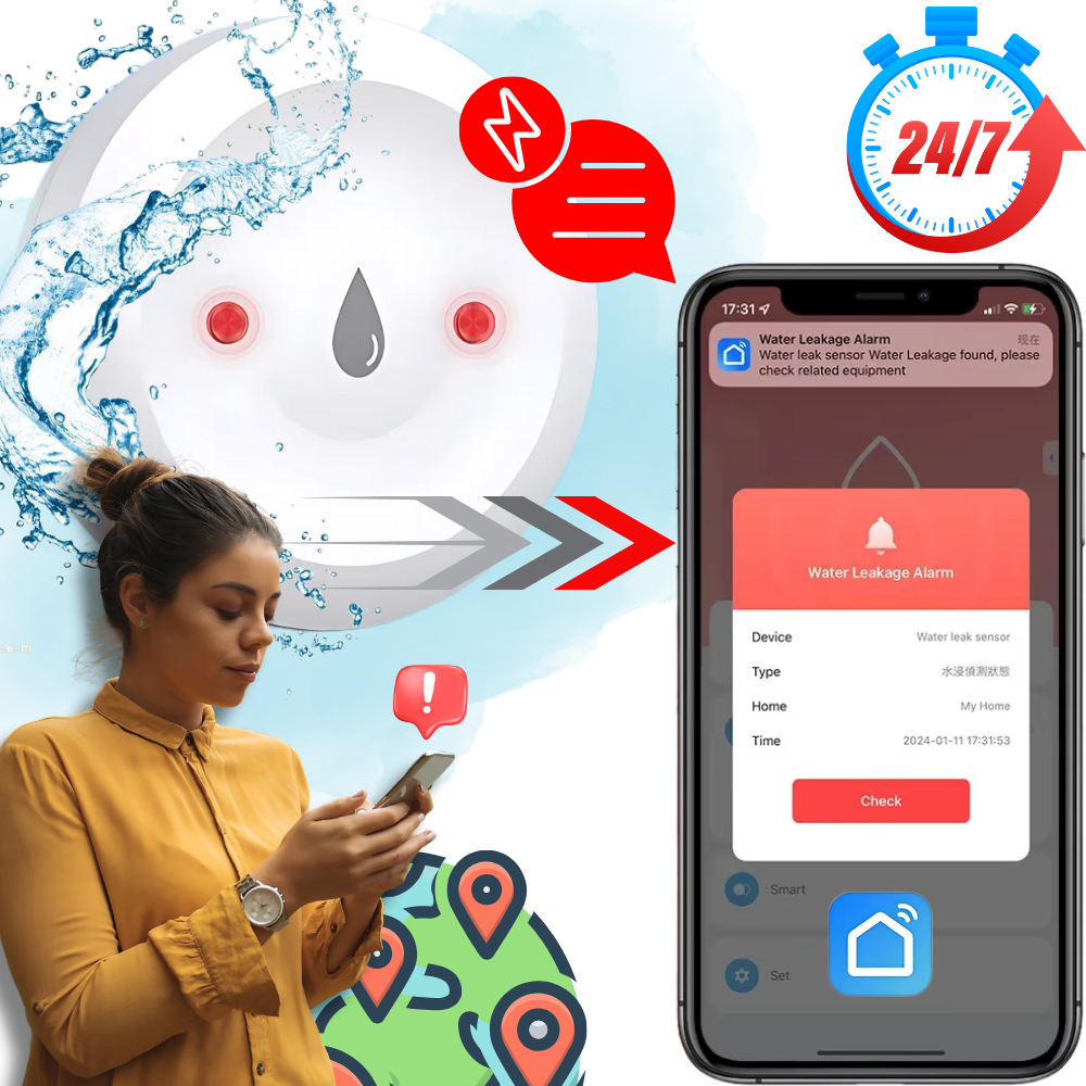 LeakLock Trådløs Sensor - Ozerty