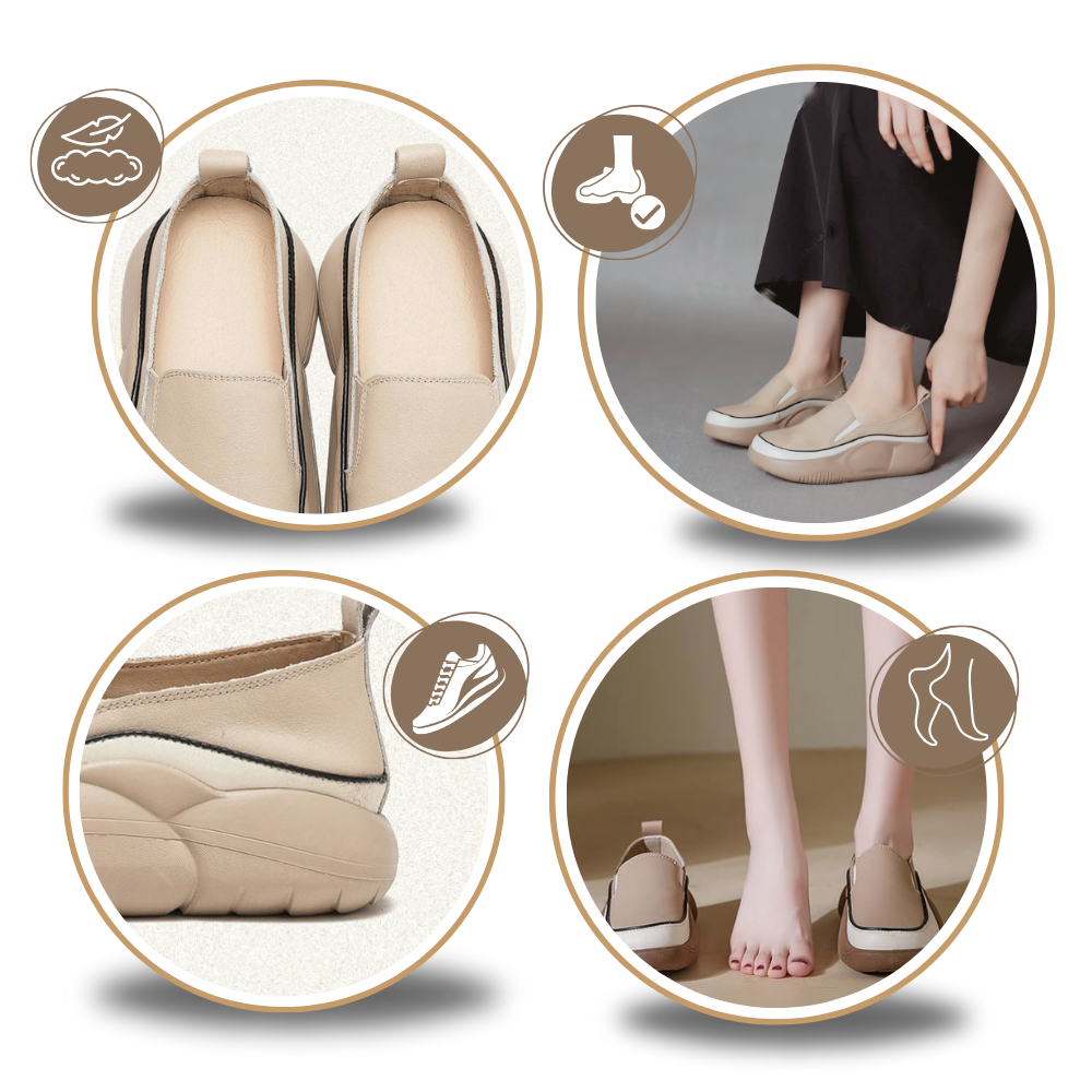 Lette, myke loafers med plattform
- Ozerty