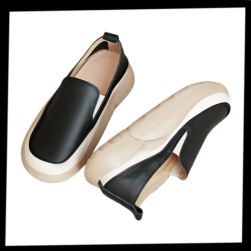 Lette, myke loafers med plattform
- Ozerty