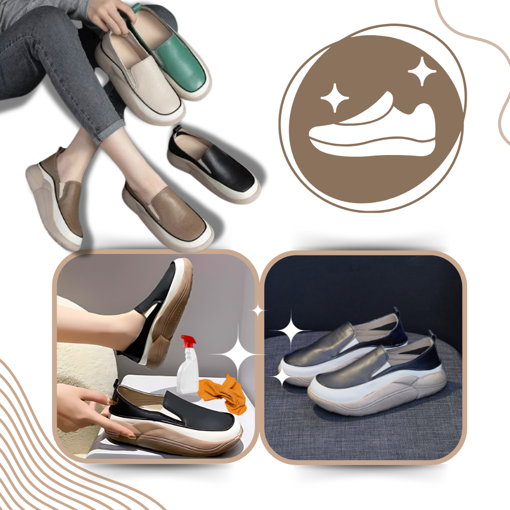 Lette, myke loafers med plattform
- Ozerty