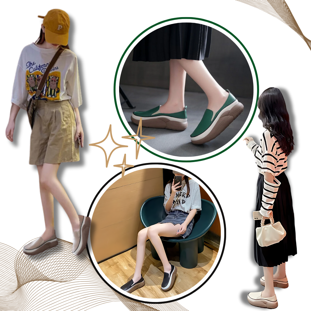 Lette, myke loafers med plattform
- Ozerty