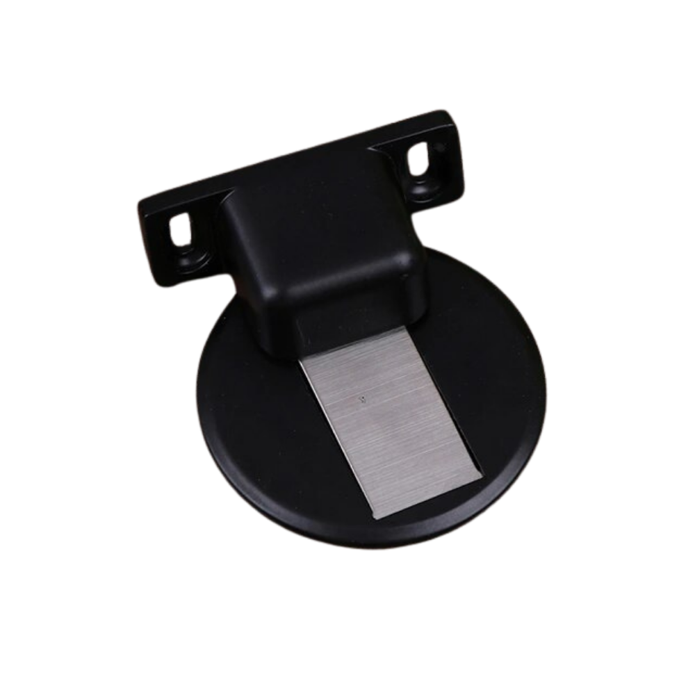 Magnetisk dørstopper i rustfritt stål -Svart - Ozerty