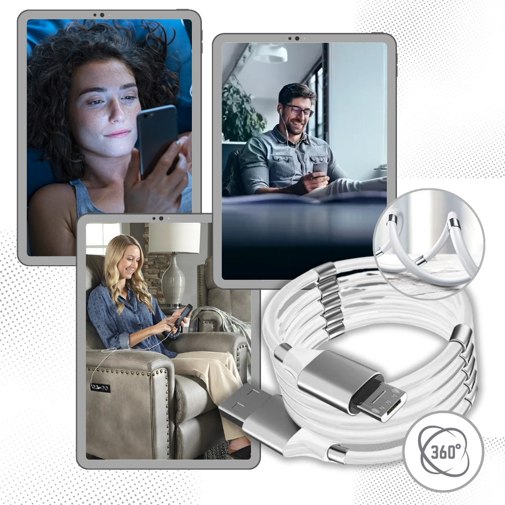 Fleksibel Magnetisk USB-Kabel - Ozerty