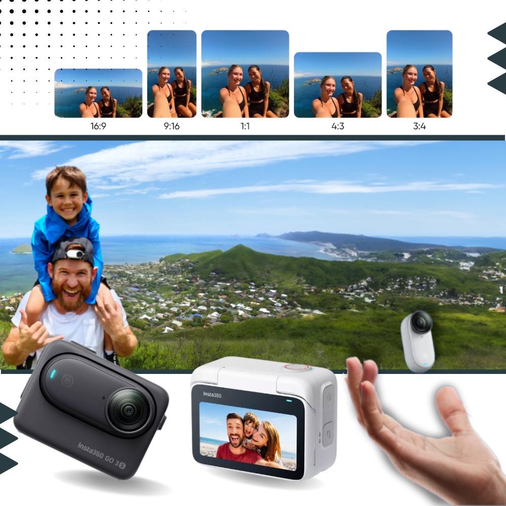 Insta 360 Håndfritt Kamera Med Magnetisk Montering  - Ozerty