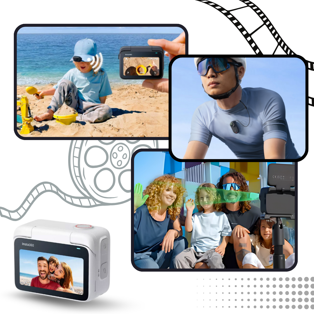 Insta 360 Håndfritt Kamera Med Magnetisk Montering  - Ozerty