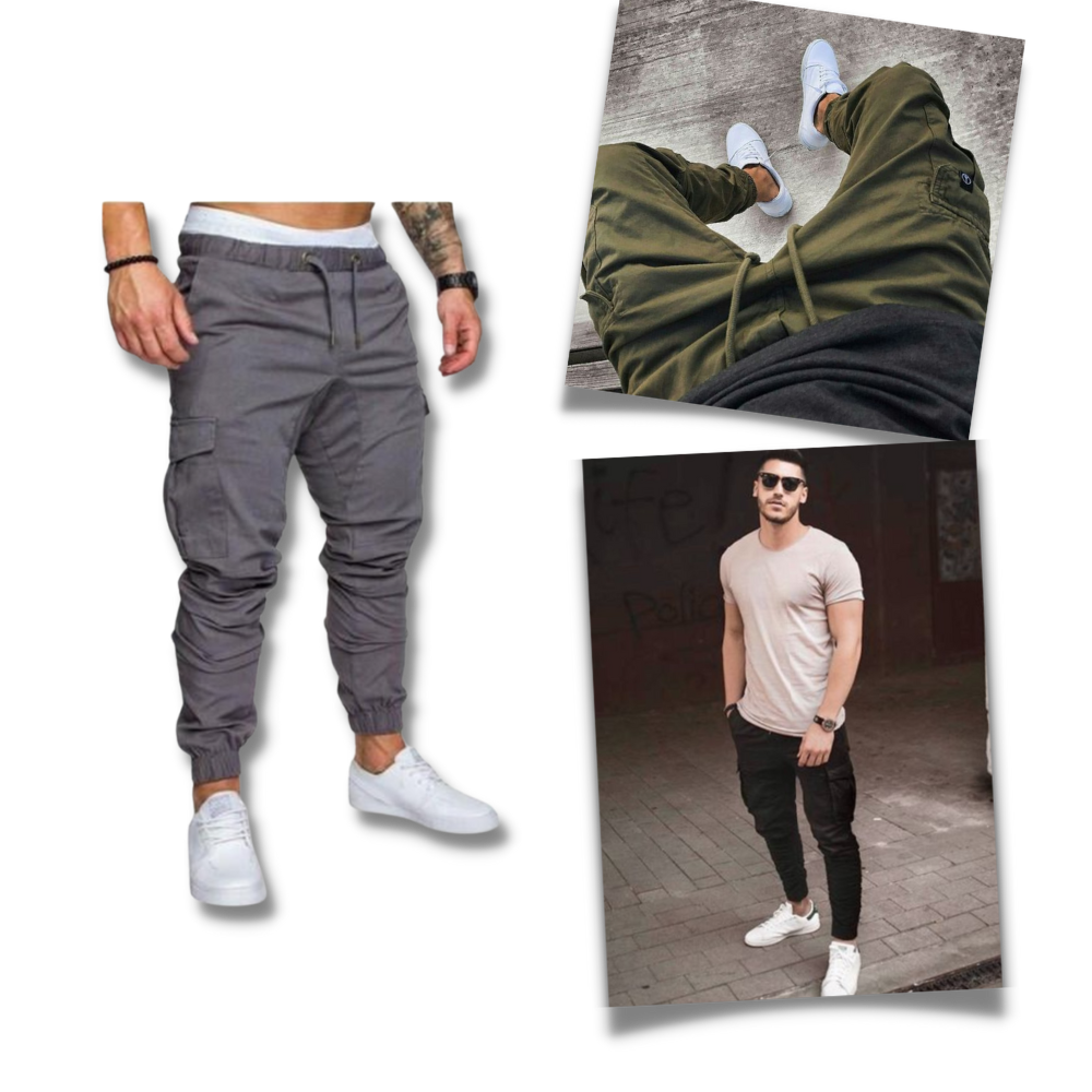 Slim Fit Cargo-bukser for menn
 - Ozerty