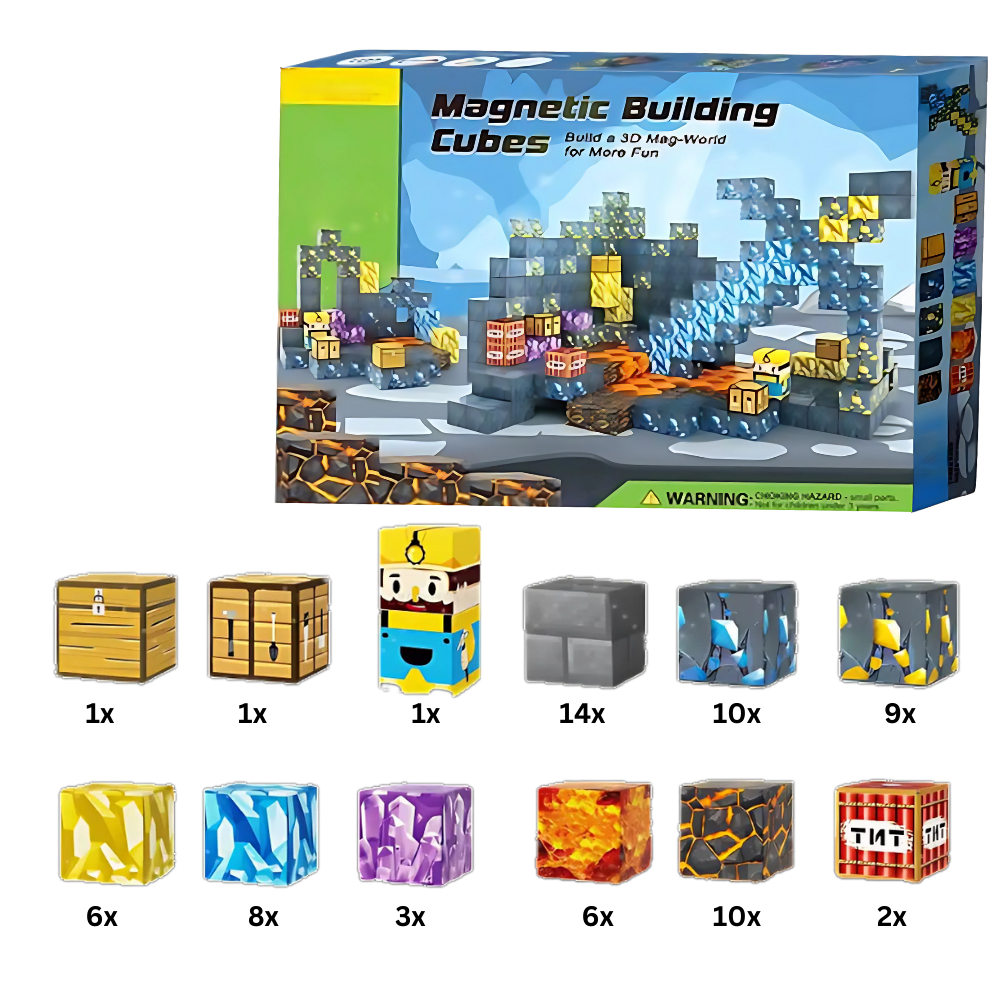 Pedagogiske Magnetiske Minecraft-Klosser -72 STK - Ozerty