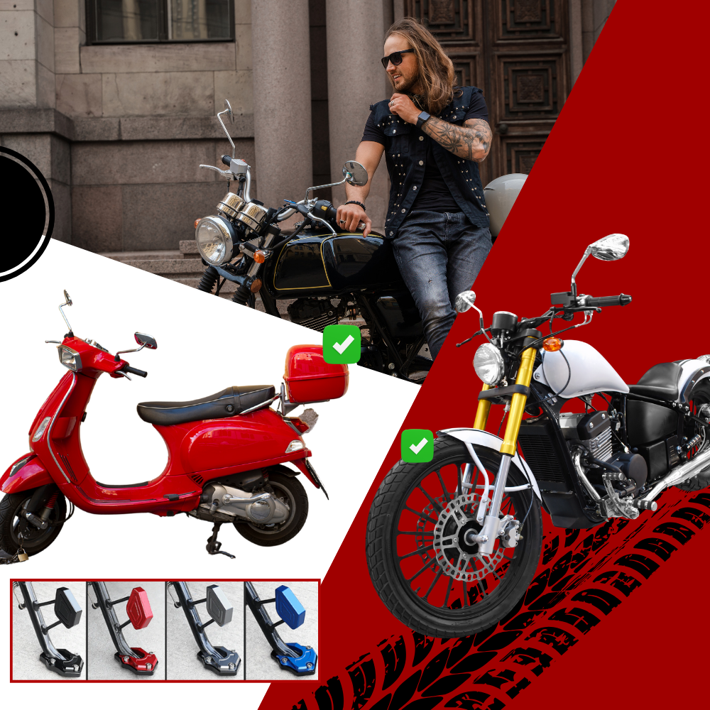 Legert Motorsykkelstøtte med Kombinasjon - Ozerty