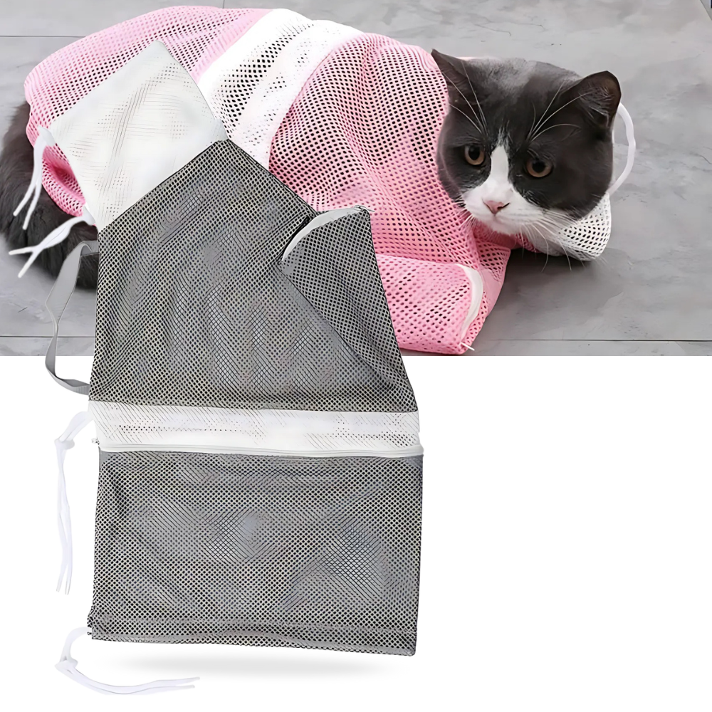 Multifunksjonell mesh-pose for pleie av kjæledyr - Ozerty