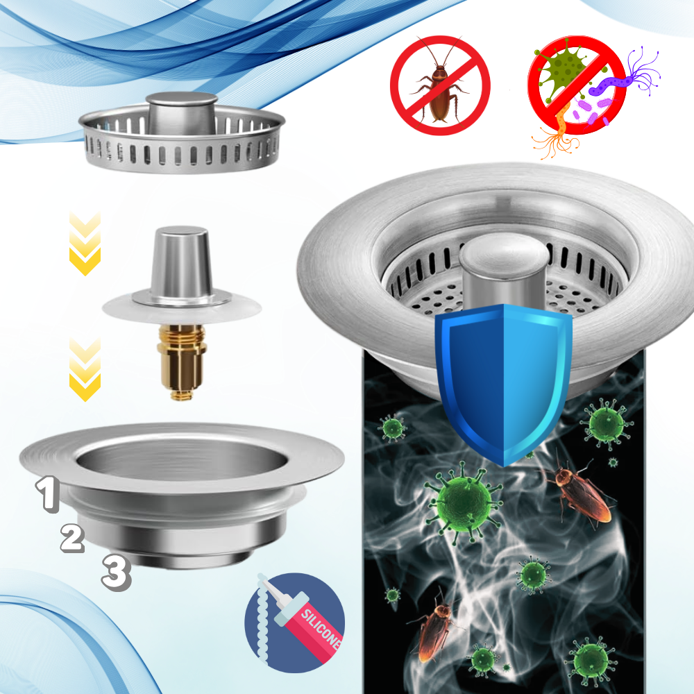 Multifunksjonelt Avløpssil i Rustfritt Stål - Ozerty