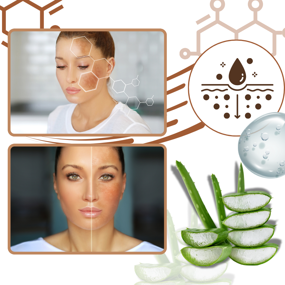 Ikke-fettete melanin-korrigerende ansiktsserum - Ozerty