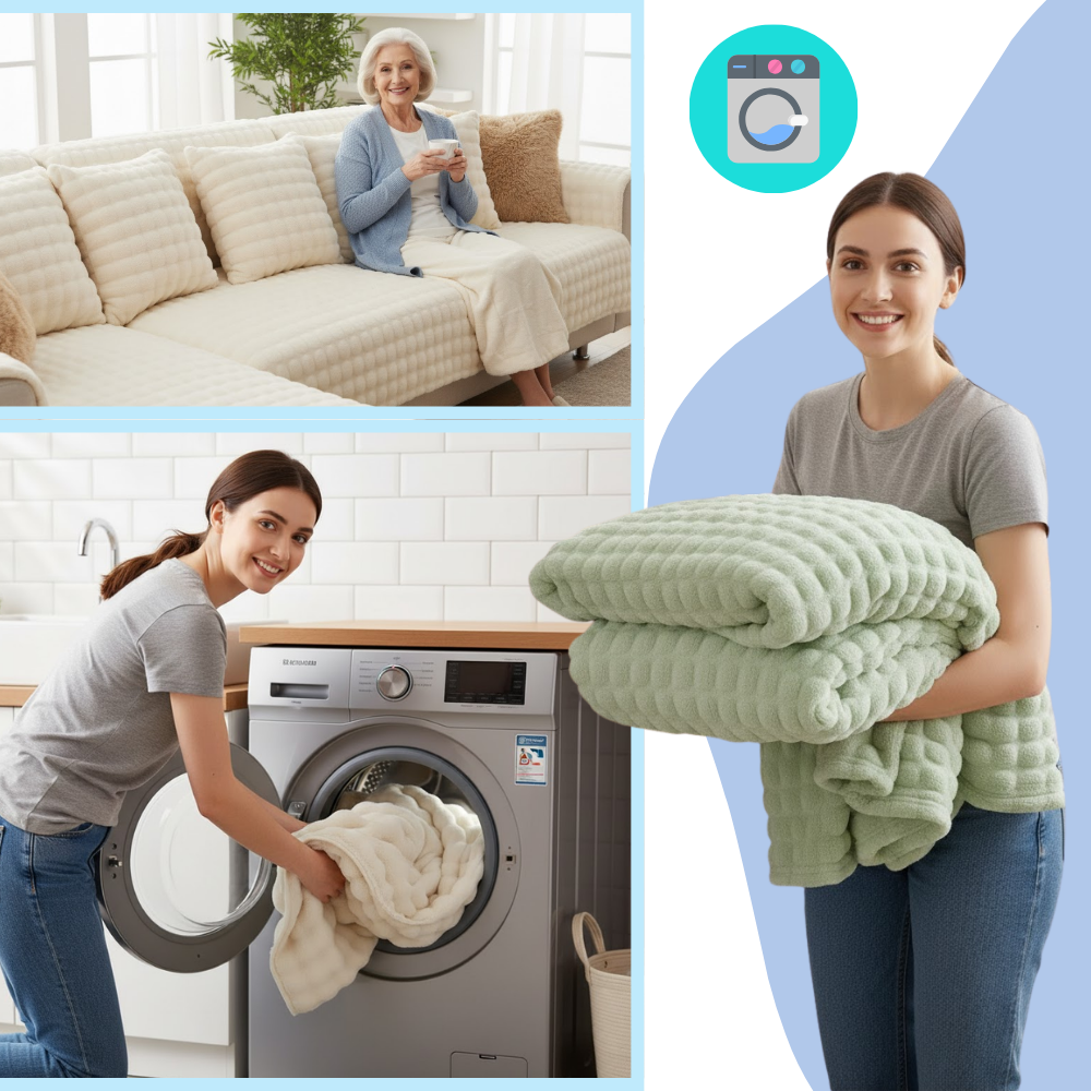 Sklisikre, Komfortable Sofatrekk i Plysj - Ozerty