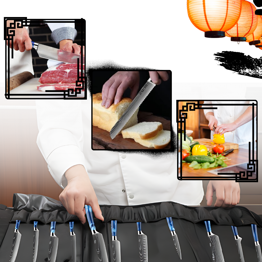 Havblå japanske kniver
- Ozerty