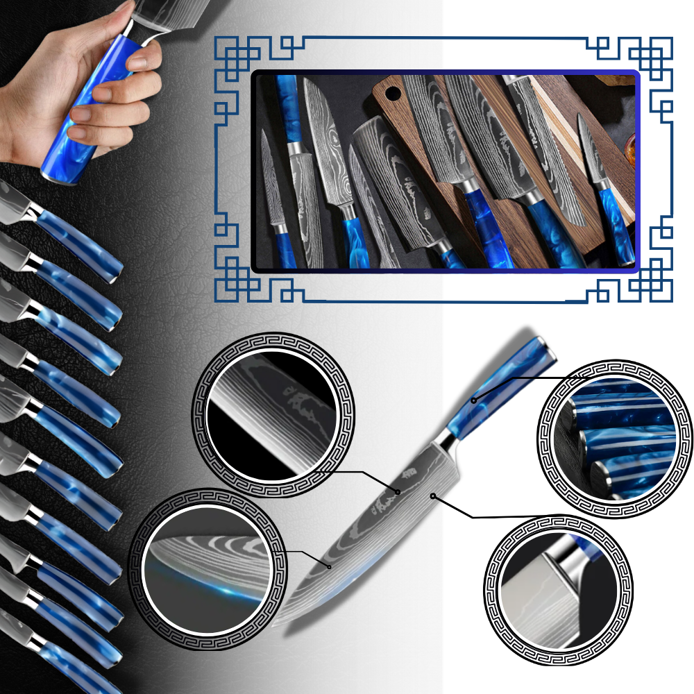 Havblå japanske kniver
- Ozerty