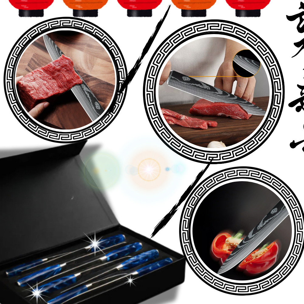 Havblå japanske kniver
- Ozerty