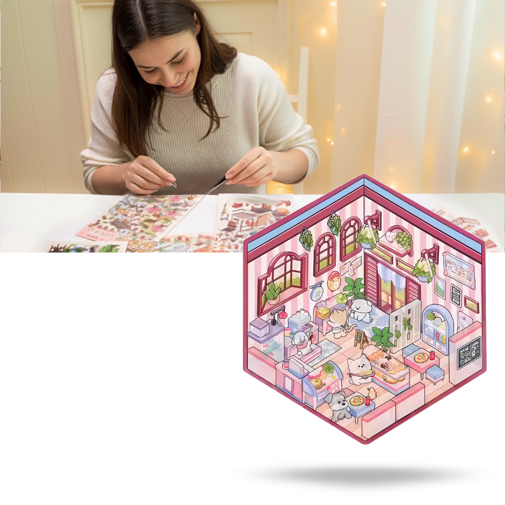 Home Tales-Klistremerker i Pastell - Ozerty