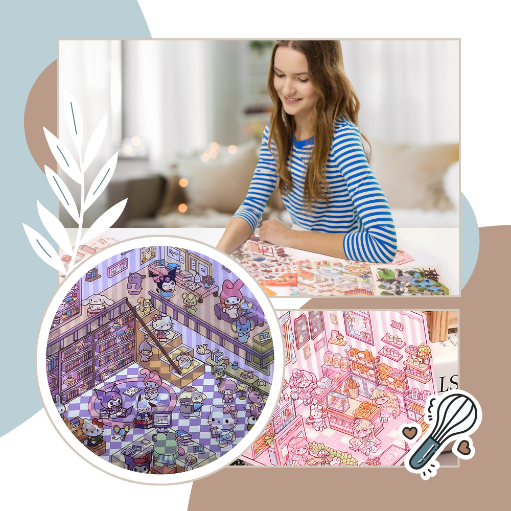 Home Tales-Klistremerker i Pastell - Ozerty