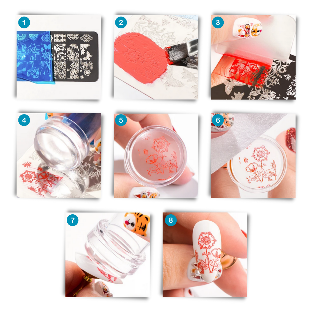 Gjennomsiktig redskap for neglelakk-kunst
- Ozerty