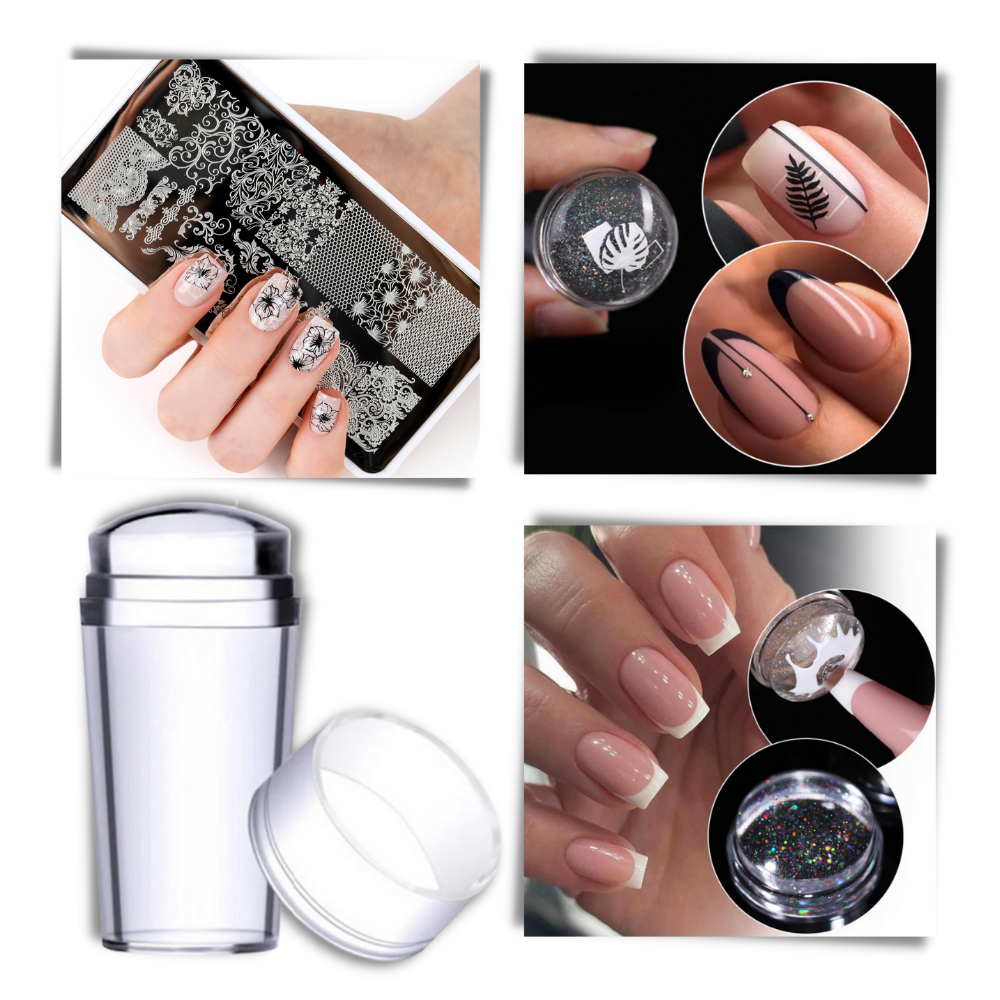 Gjennomsiktig redskap for neglelakk-kunst
- Ozerty